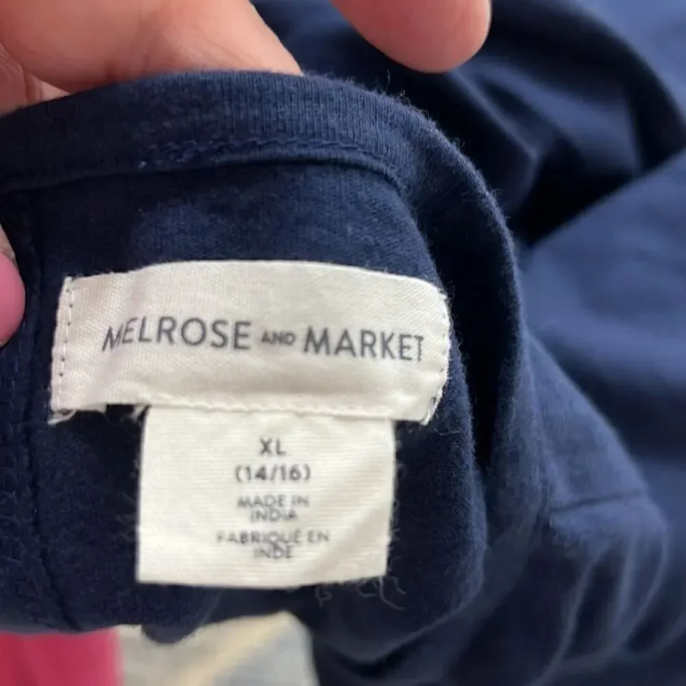 Melrose and Market Navy Open back knit girls romper size xl (14/16) EUC
